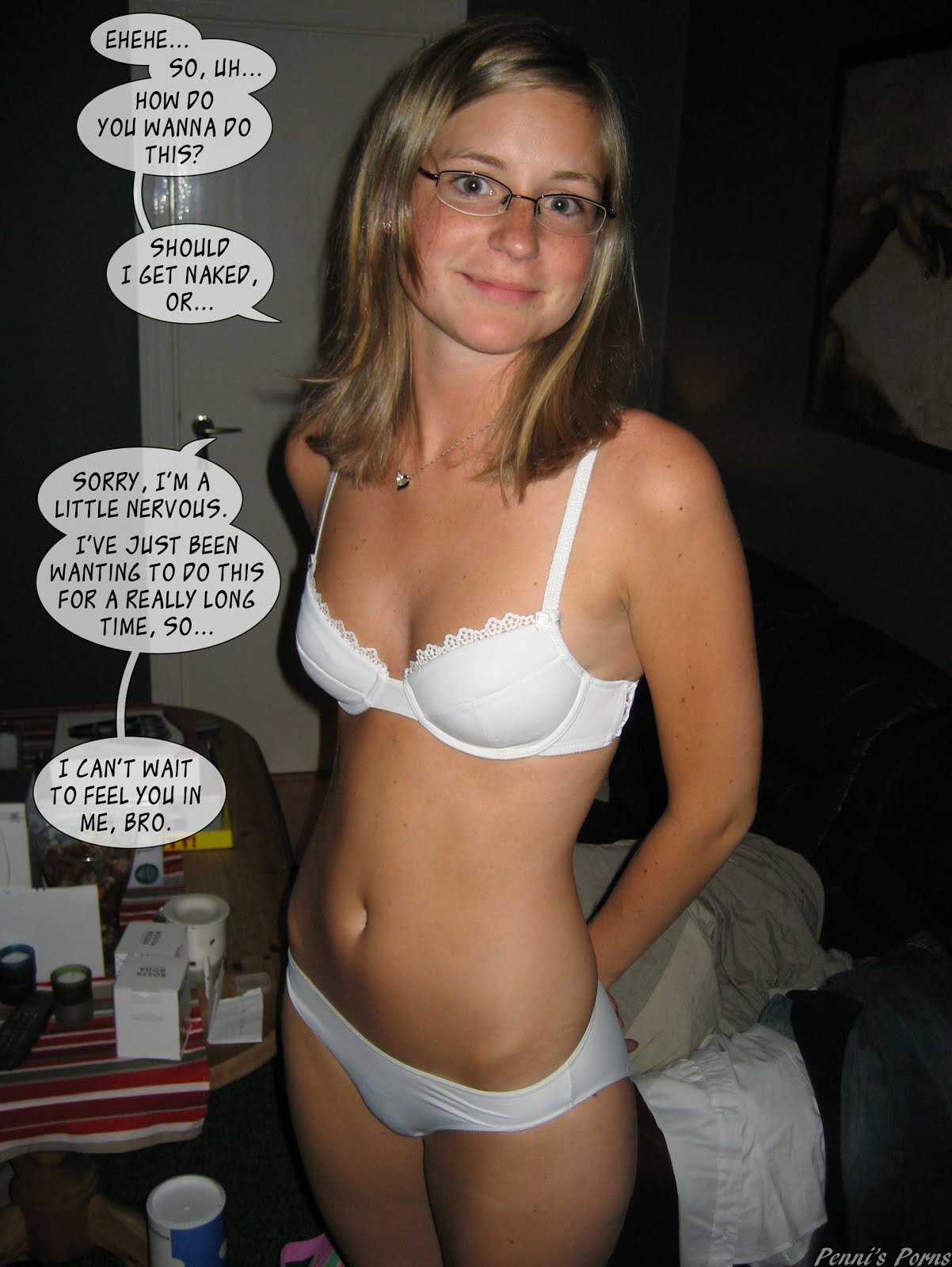 amateur teen tessa plays with her wet pussy #braandpanties #glasses #lingerie #nerd