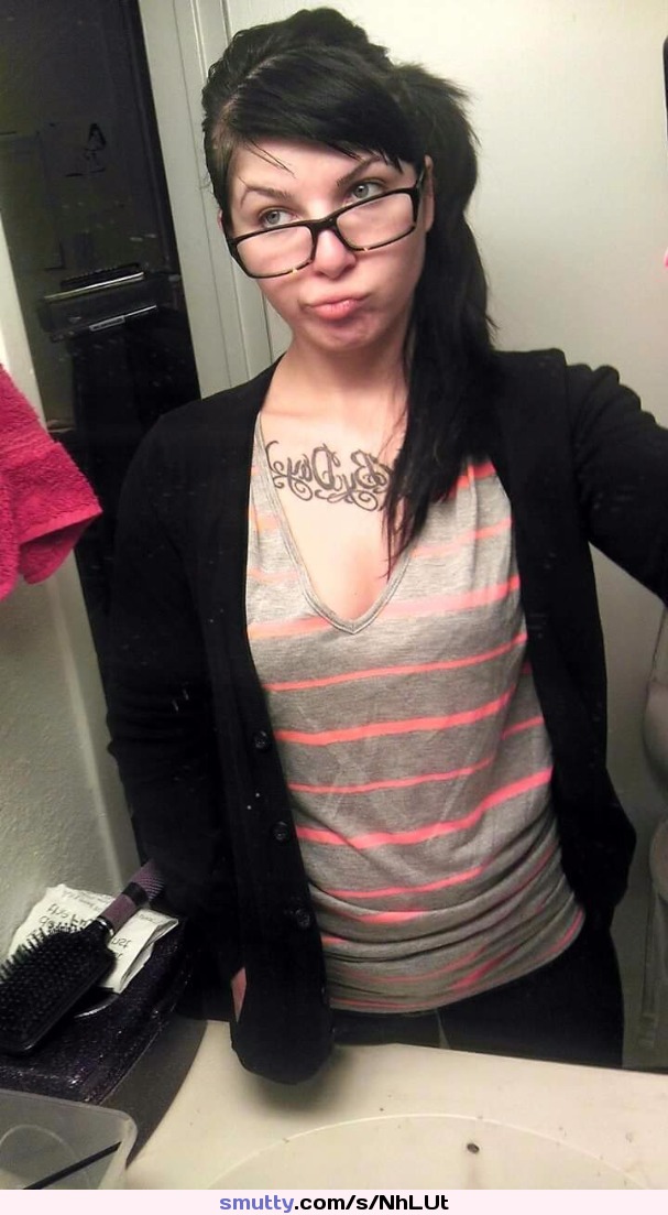 hot blonde milf devon lee takes cumshot on her giant tits #hot #nerd #glasses #pout #selfshot #selfie #tattoos