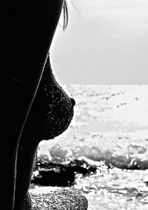 Sideview Beach Sand Outdoor Sea Artnude ArtisticNude Beautiful Sideboob Nipple Erotic Sensual Feminine Wet